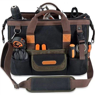 Borsa porta attrezzi in tela con tracolla