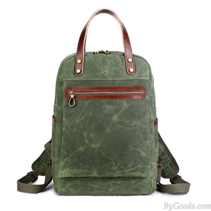 Bags Canvas For Men Waxed Canvas Backpack