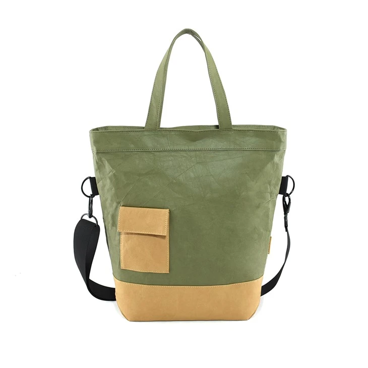 Washable Paper Tote Crossbody Bag