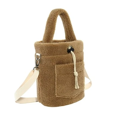 Borsa a tracolla in Sherpa marrone