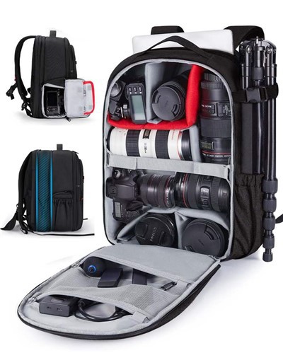 Borsa zaino personalizzata per fotocamera e obiettivo portatile