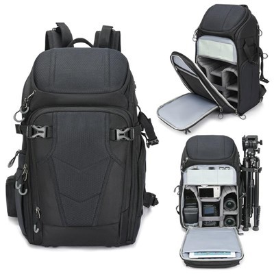 Borsa zaino impermeabile per fotocamera con scomparto per laptop