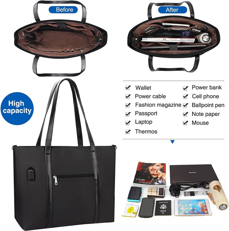 Teacher Bag Work Bag With USB Charging Port